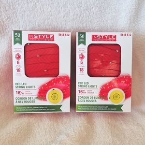 💕2/$20💕 Red LED String Lights , Timer Control